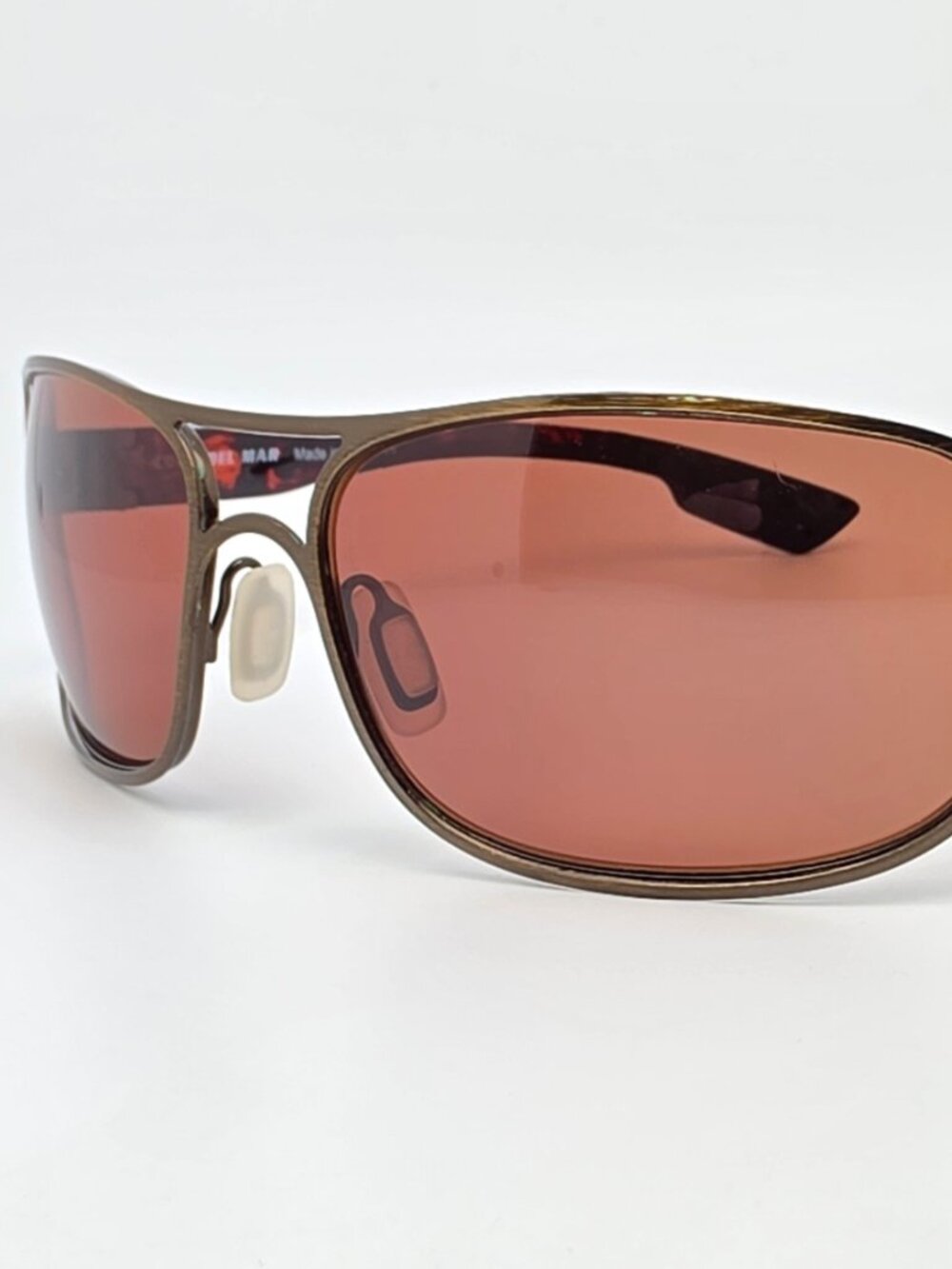 Costa Del Mar Grand Isle Antique Gold Frame 580P Polarized Amber Lens Sunglasses